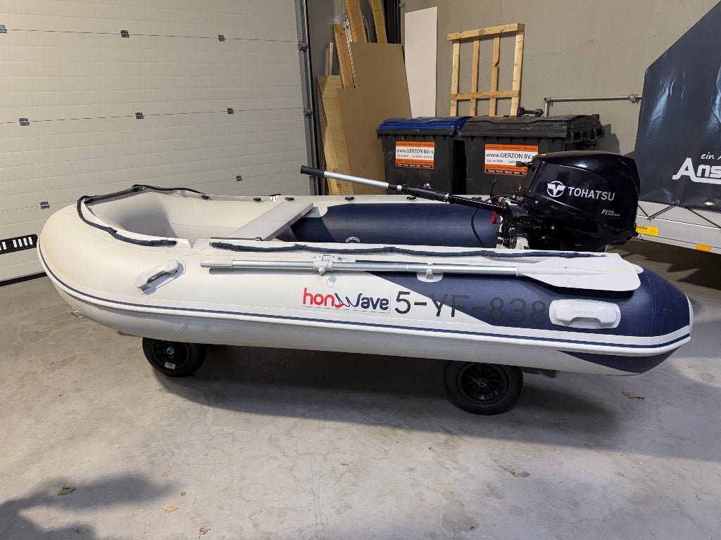 Honwave T30 met Tohatsu MFS9.9 Injectie zeer compleet, Watersport en Boten, Aluminium, 10 pk, Zo goed als nieuw, 3 m
