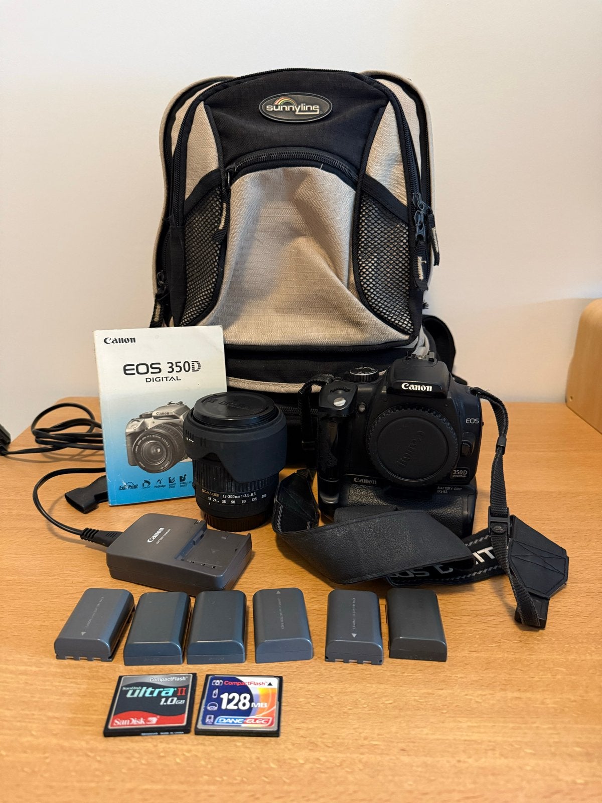 Canon EOS 350D met Sigma 18-200mm lens en accessoires, Ophalen, Gebruikt, Spiegelreflex, Canon