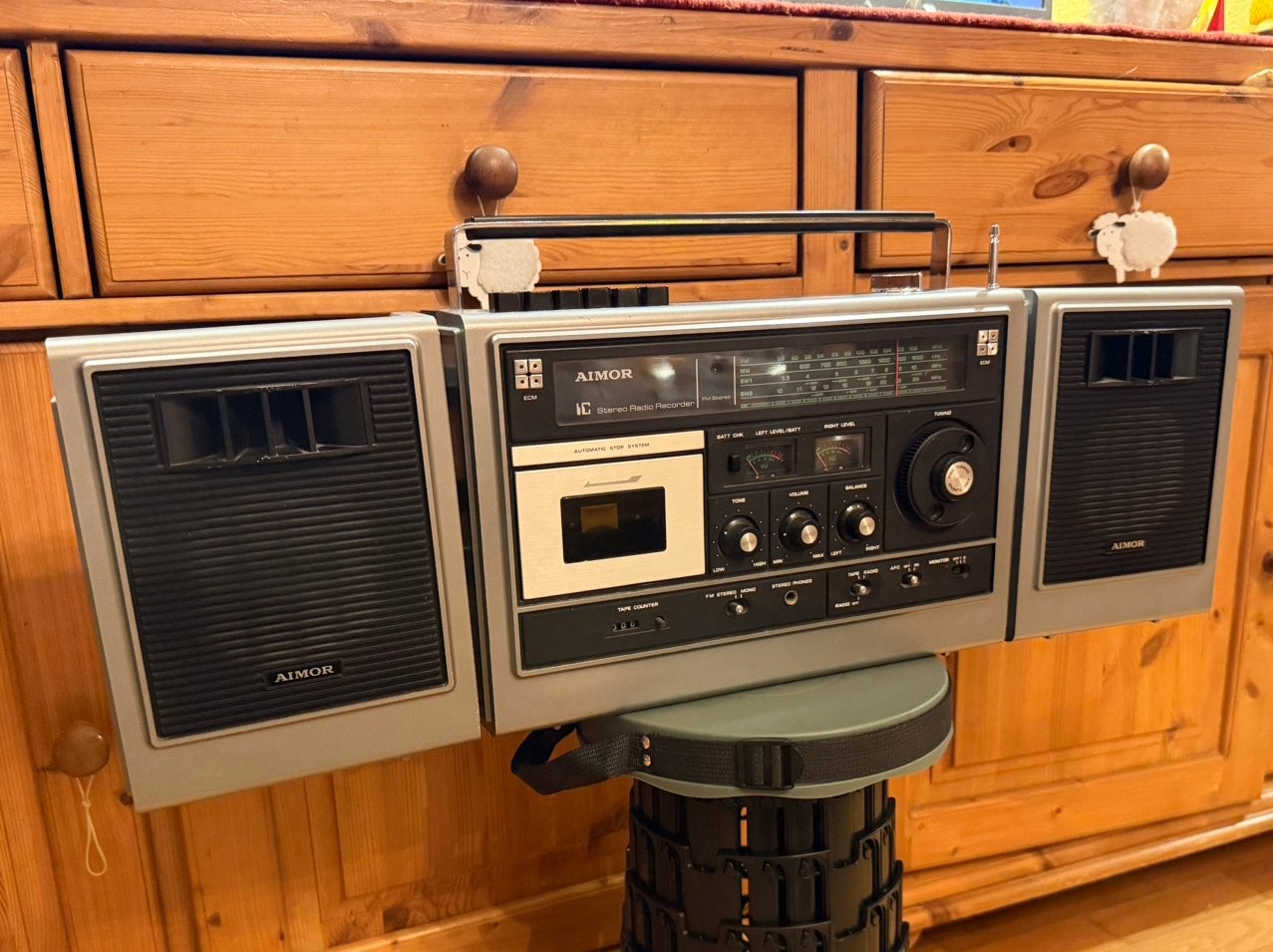 Aimor ST-8000fs2 inklapbare Boombox, Ophalen of Verzenden, Gebruikt, Radio