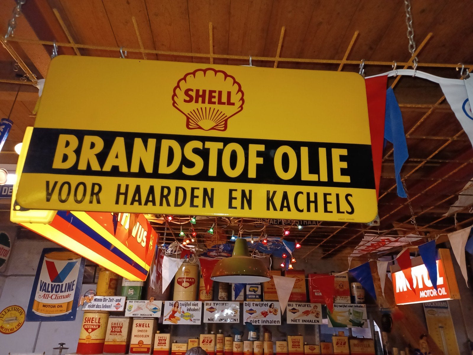 emaille reclamebord Shell Brandstof Olie., Ophalen of Verzenden