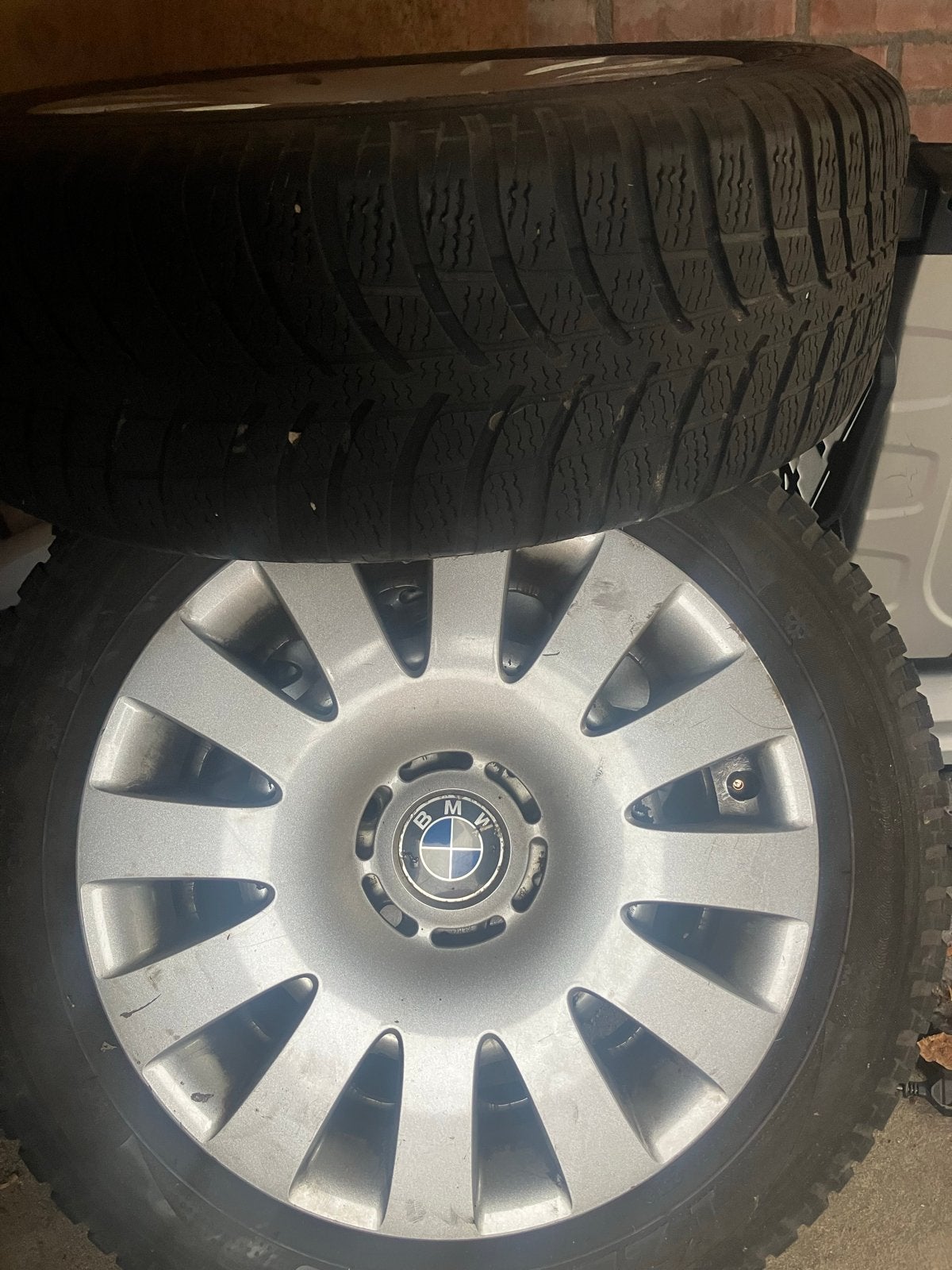 BMW Velgen met banden, Auto-onderdelen, Banden en Velgen, Ophalen, Gebruikt, Zomerbanden, Banden en Velgen