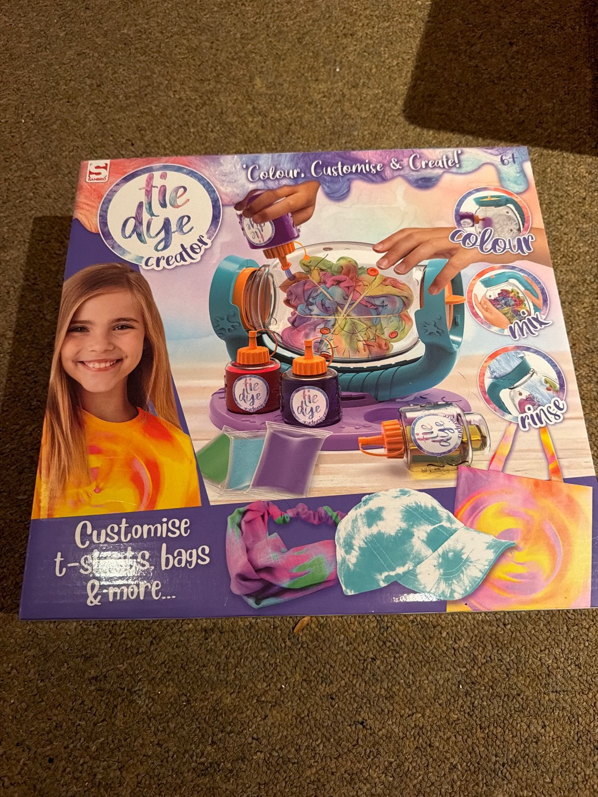 Tie Dye Creator Set - Maak je eigen Tie Dye Kleding, Ophalen, Zo goed als nieuw, Jongen of Meisje