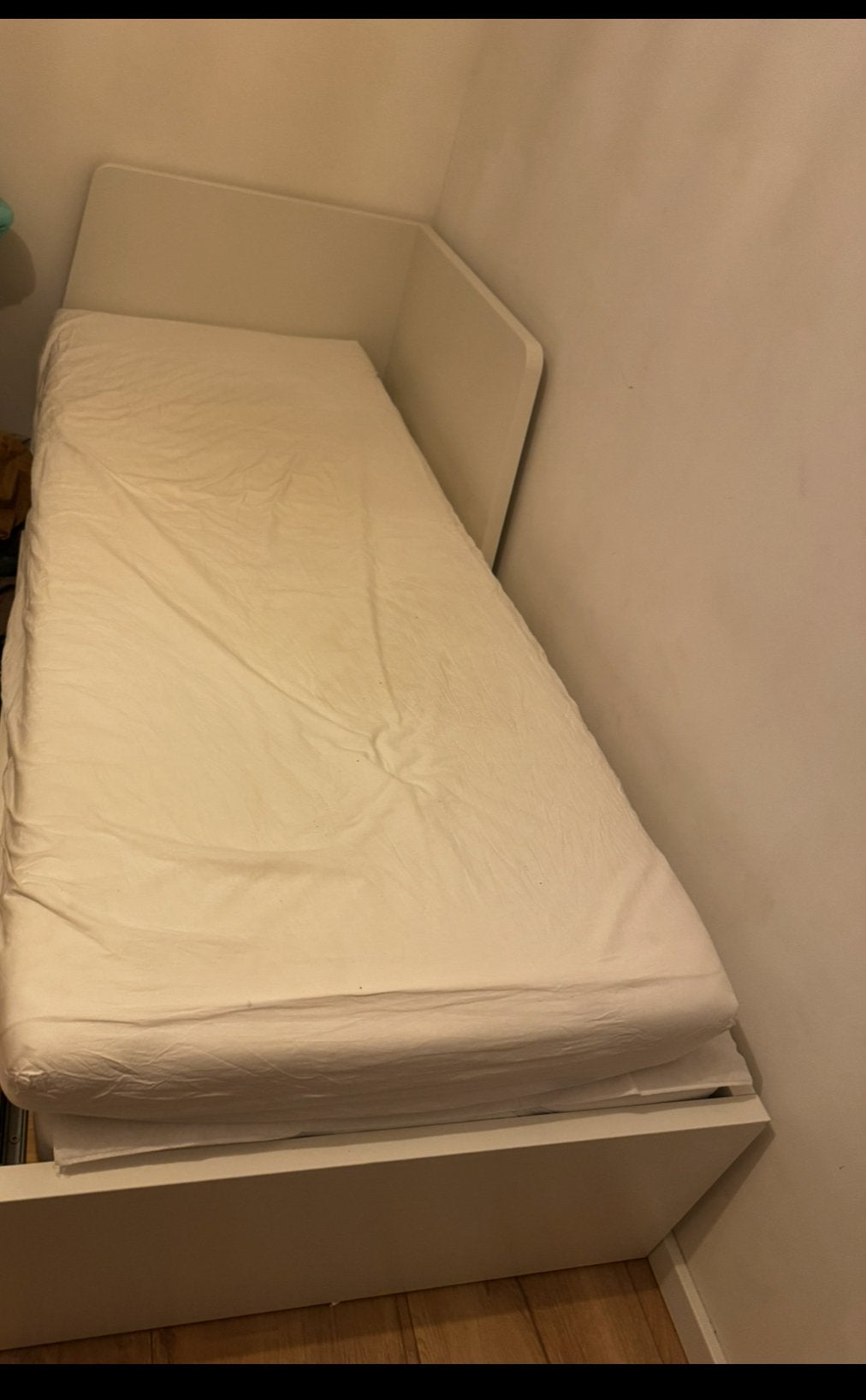 IKEA FLEKKE bedbank – wit, Ophalen, Wit, Tweepersoons, Zo goed als nieuw