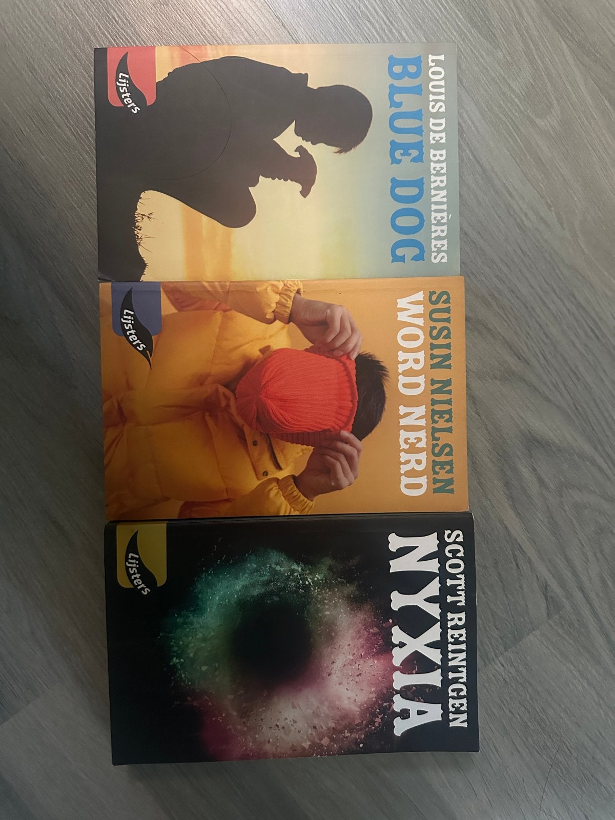 Lijsters boeken: Blue Dog, Word Nerd, Nyxia, Boeken, Ophalen, Gelezen, Nederland