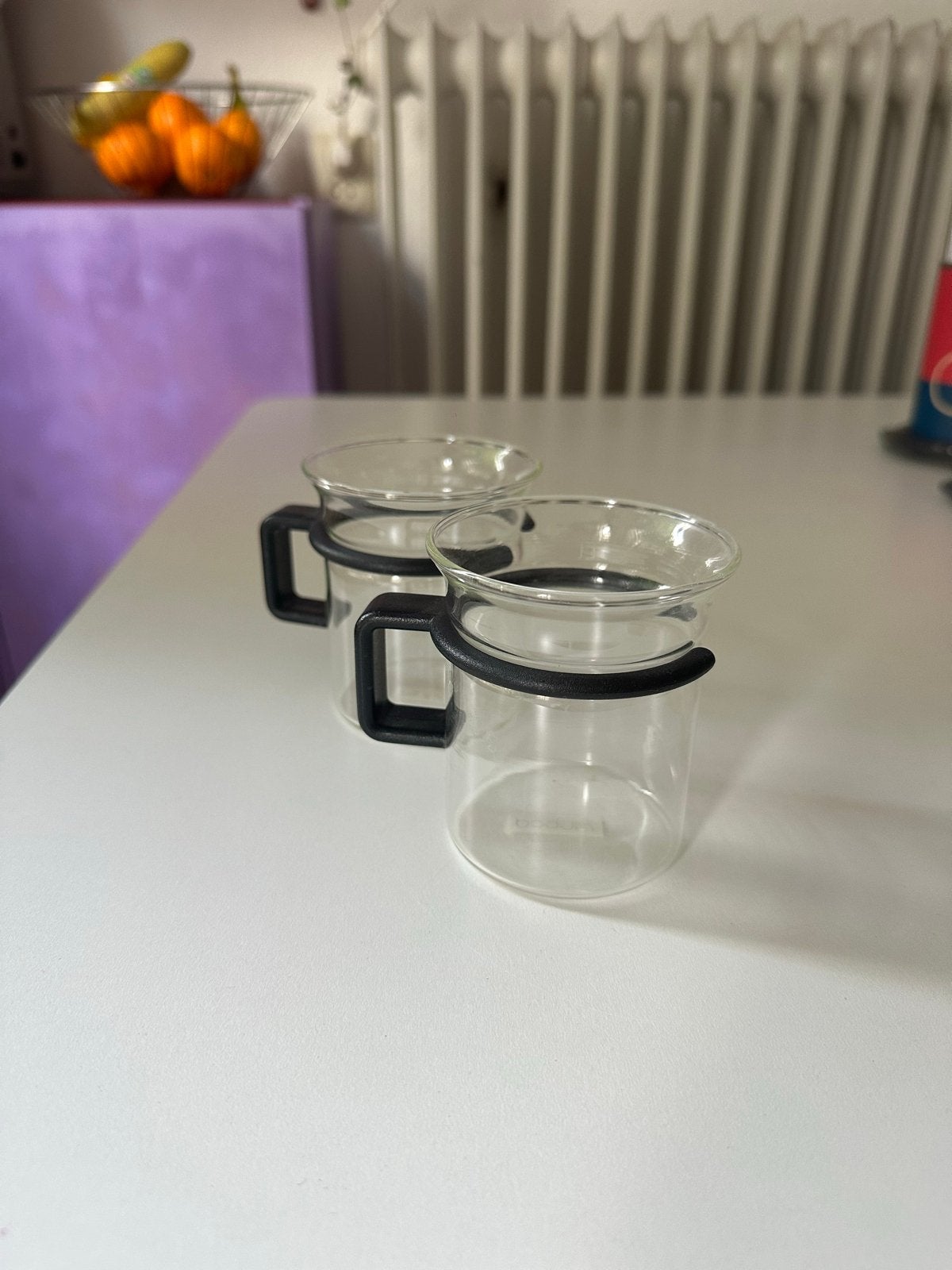 Bodum glazen met handvat - vintage design servies, Glas of Glazen, Ophalen of Verzenden, Overige stijlen, Glas