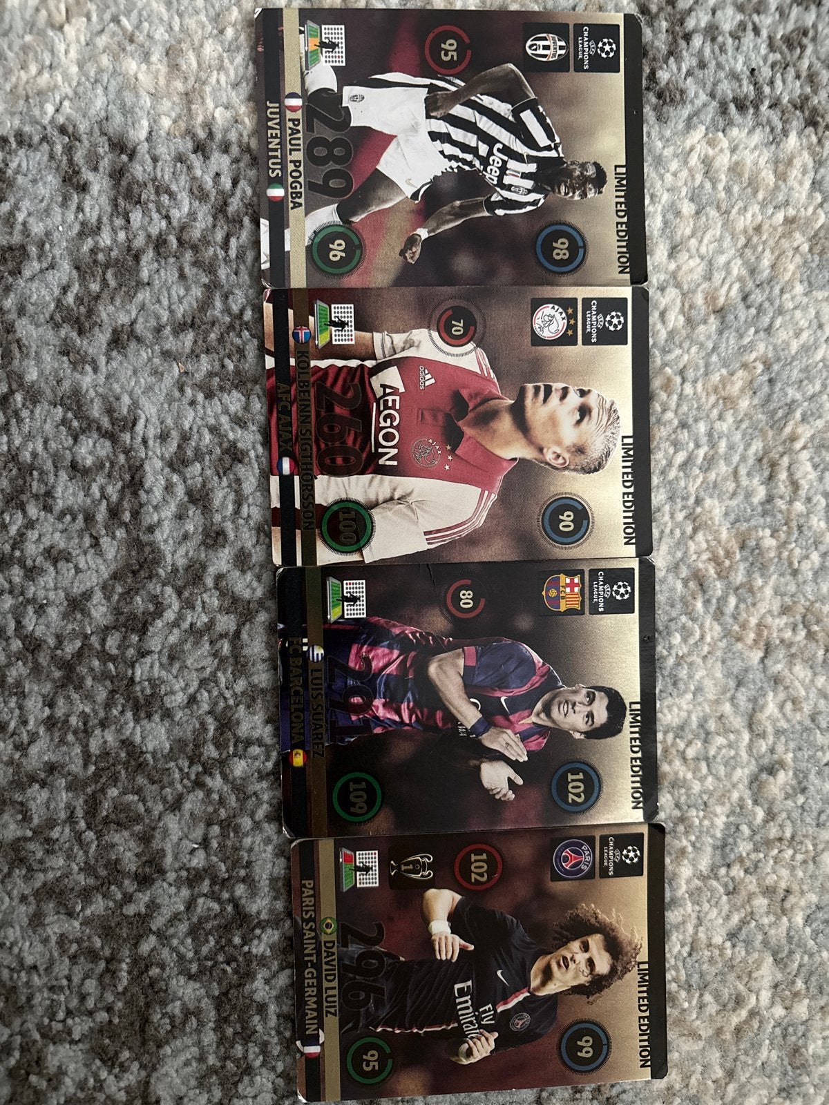 Champions League voetbalplaatjes - Limited Edition, Ophalen, Zo goed als nieuw, Buitenlandse clubs, Spelerskaart