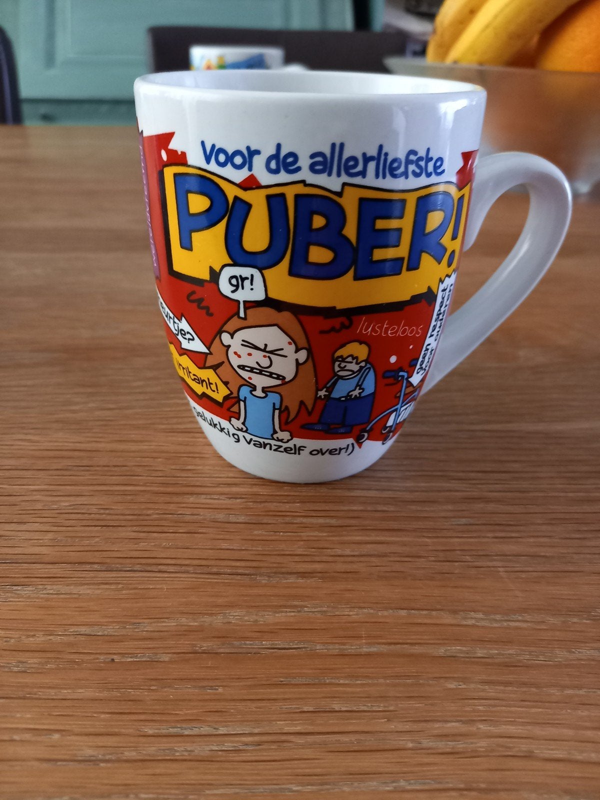 Leuke beker met tekst puber, Ophalen, Glas of Glazen, Overige merken