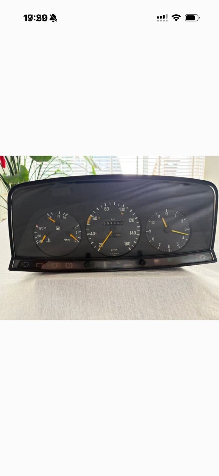 Mercedes-Benz W123 Diesel Tellerklok Instrumentenpaneel, Ophalen, Gebruikt, Mercedes-Benz