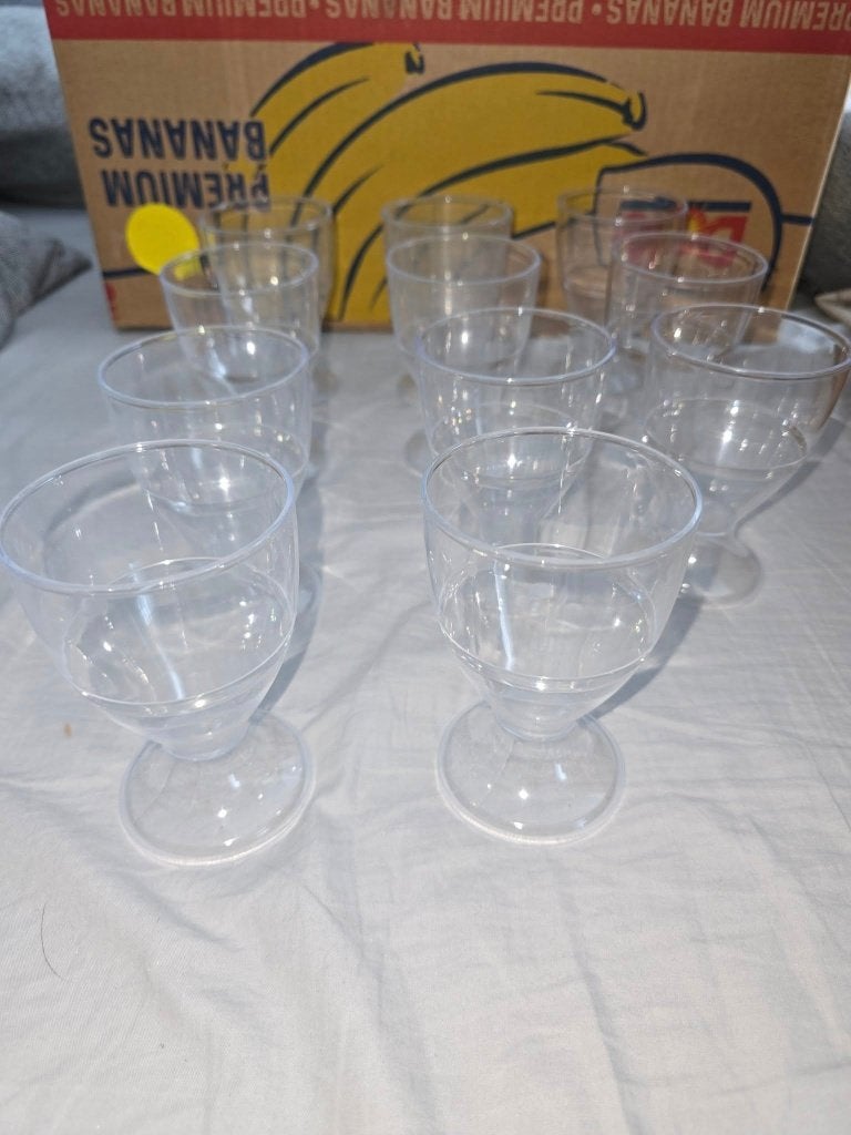 Set van 10 plastic wijnglazen / borrelglaasjes, Ophalen of Verzenden, Gebruikt, Overige typen
