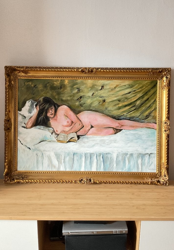 Naakt dame schilderij, Antiek en Kunst, Ophalen