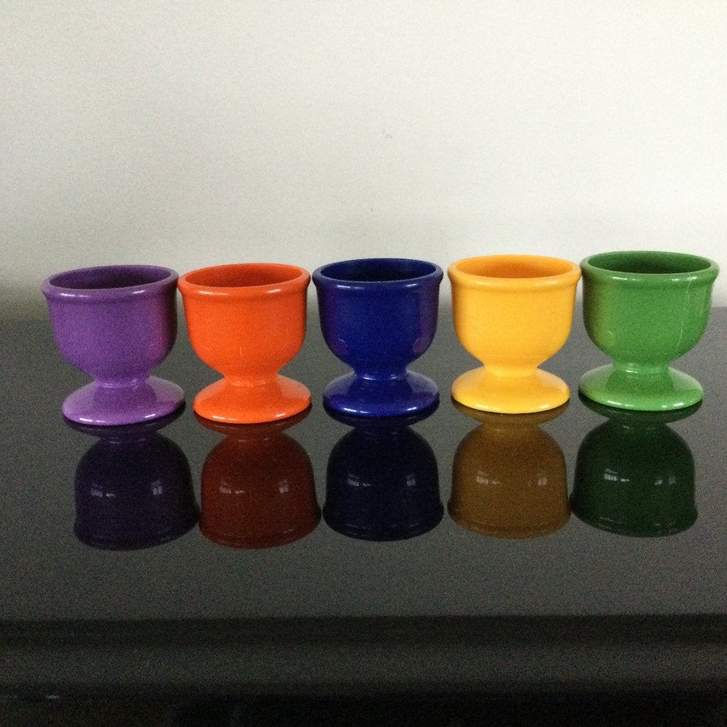 Vintage eierdopjes–kleurrijke set van 5 – EMSA West Germany, Ophalen of Verzenden, Huis en Inrichting