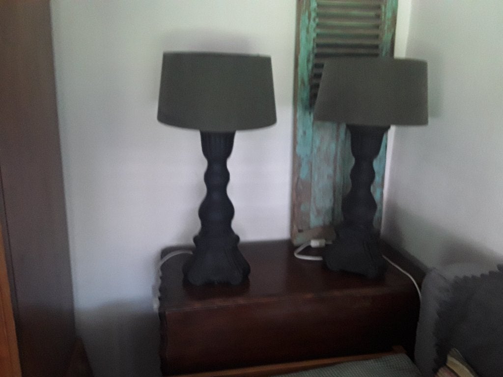 2 schemerlampen, Ophalen, Gebruikt, E27 (groot), Zwart