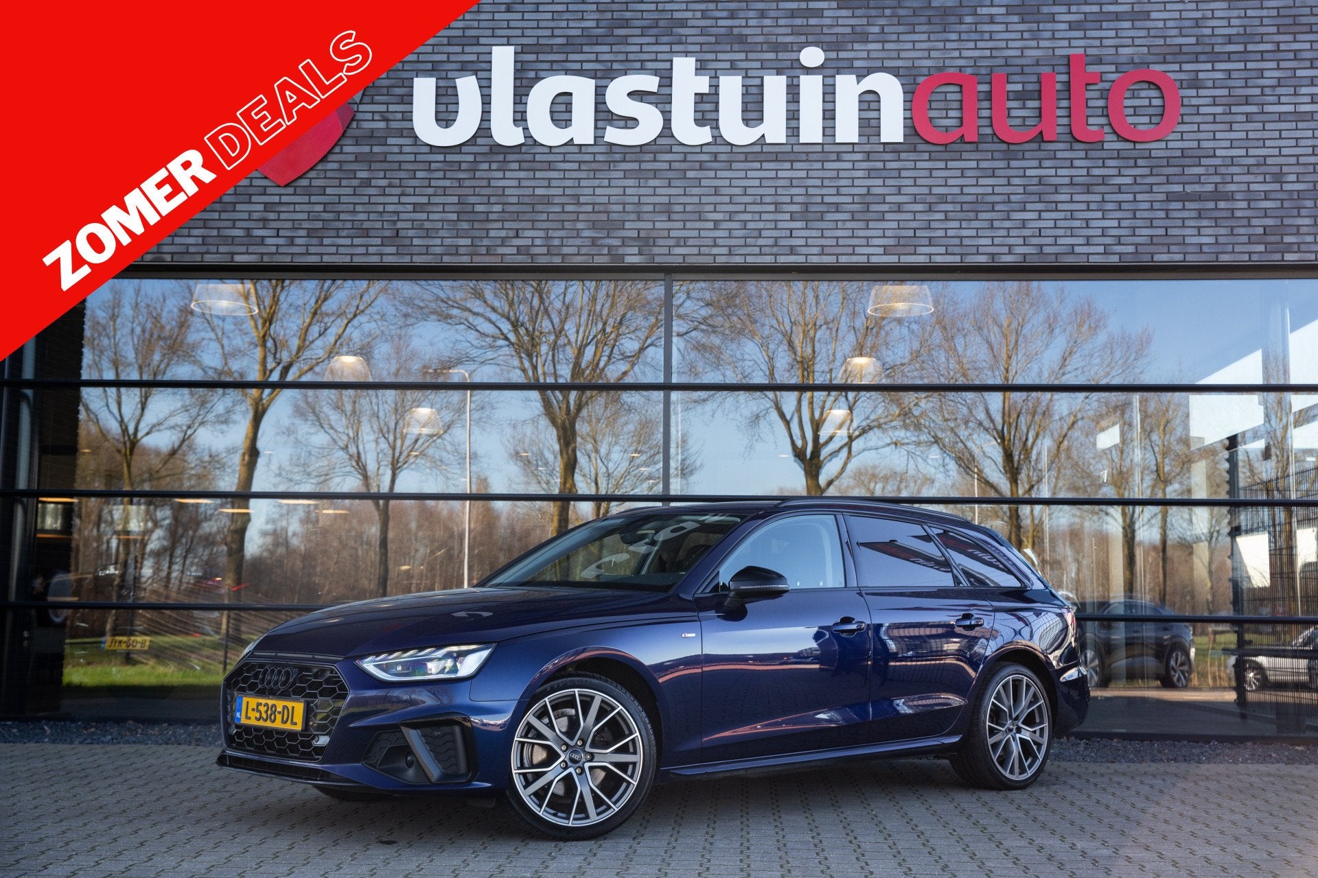 Audi A4 Avant 35 TDI Launch edition S-line , Sportstoelen, C, Auto's, Audi, Stof, Gebruikt, 4 cilinders, Blauw
