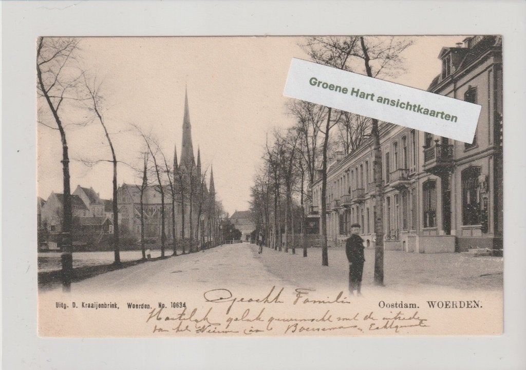 Woerden - Oostdam 1905 * Kraaijenbrink, Ophalen of Verzenden, Voor 1920, Gelopen, Utrecht