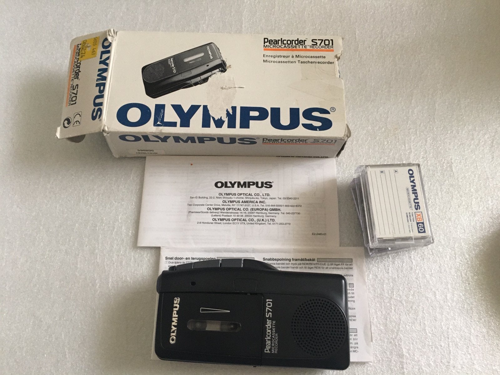 Vintage Olympus pearlcorder S701 microcassette recorder, Ophalen of Verzenden