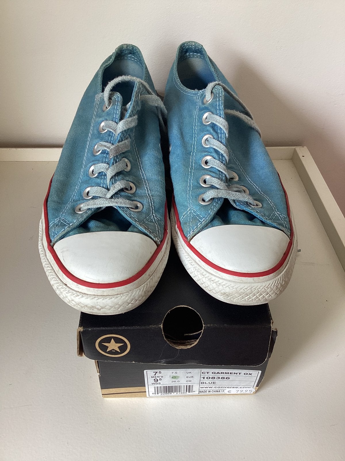 Converse All Stars laag blauw maat 41, Blauw, Ophalen of Verzenden, Sneakers of Gympen, Gedragen