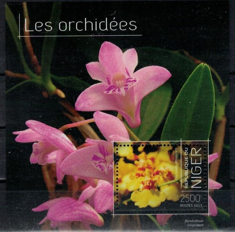 S407 Niger Blok 248 postfris Orchideeen, Verzenden, Postfris, Dier of Natuur