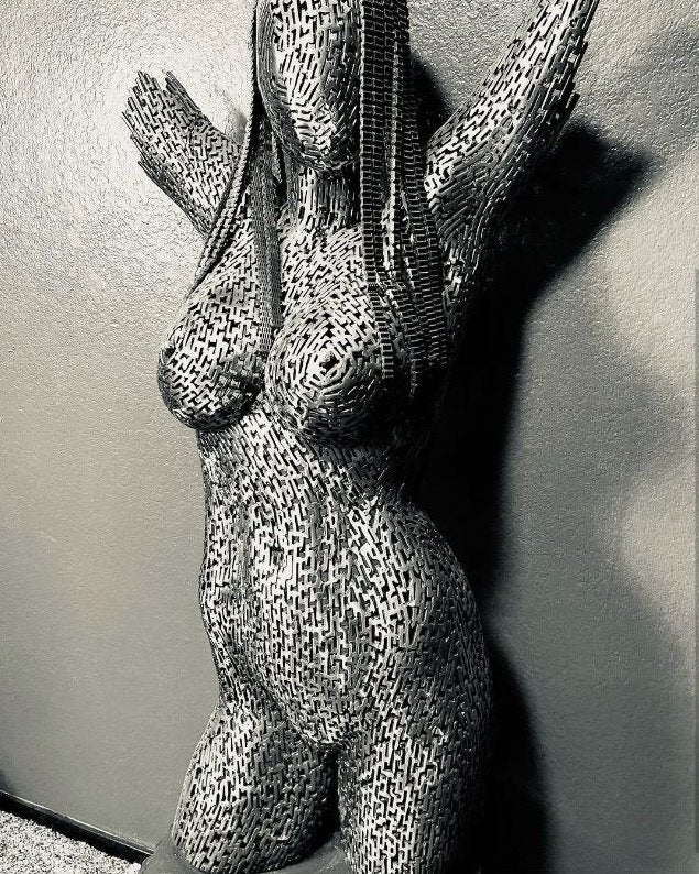 Scott Wilkes–The Rise of the Glimmering–108 cm, Handgemaakt, Ophalen of Verzenden, 1 meter - 2 meter, Beeld