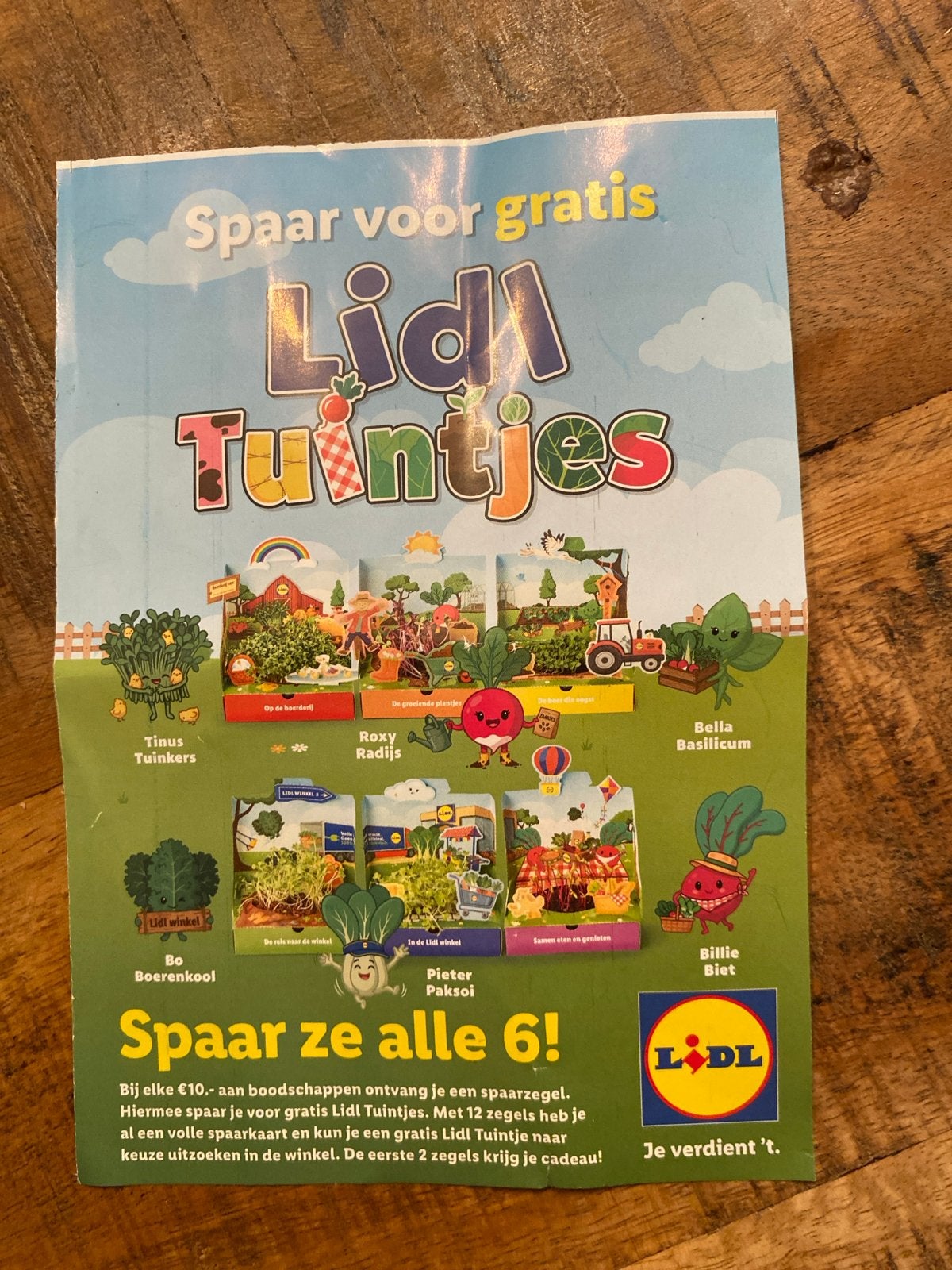 Lidl Tuinjes spaarkaart - Spaar ze alle 6!, Lidl, Ophalen of Verzenden