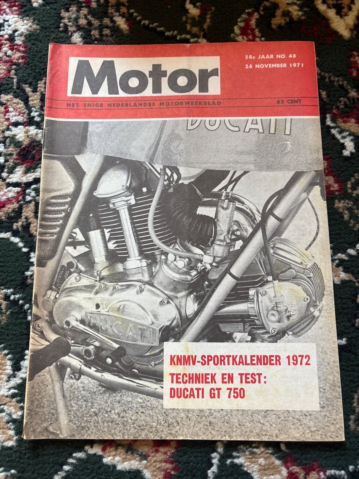 Motor Magazine 1971 - Ducati GT 750 Test, Ophalen of Verzenden, Gelezen, Overige typen