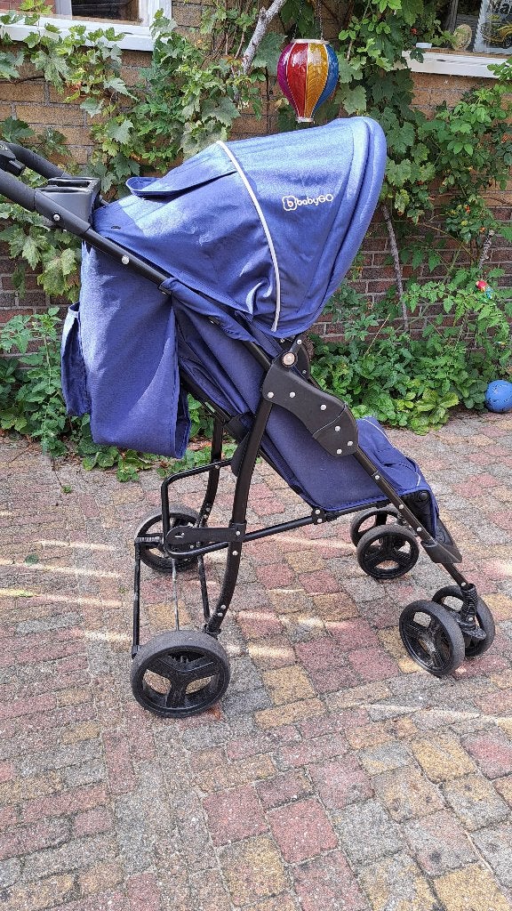 BabyGo buggy kinderwagen blauw, Ophalen, Gebruikt, Kinderwagen, Overige merken