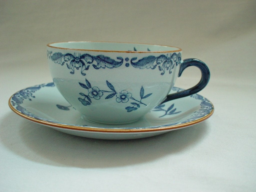 5x Rorstrand Ostindia Thee Kop en schotels 9 cm, Ophalen of Verzenden, Zo goed als nieuw, Overige stijlen, Kop(pen) en/of Schotel(s)
