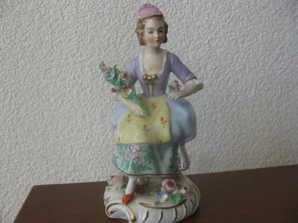 Sitzendorf, mooi porseleinen beeldje in uitstekende staat., Ophalen of Verzenden, Zo goed als nieuw, Mens