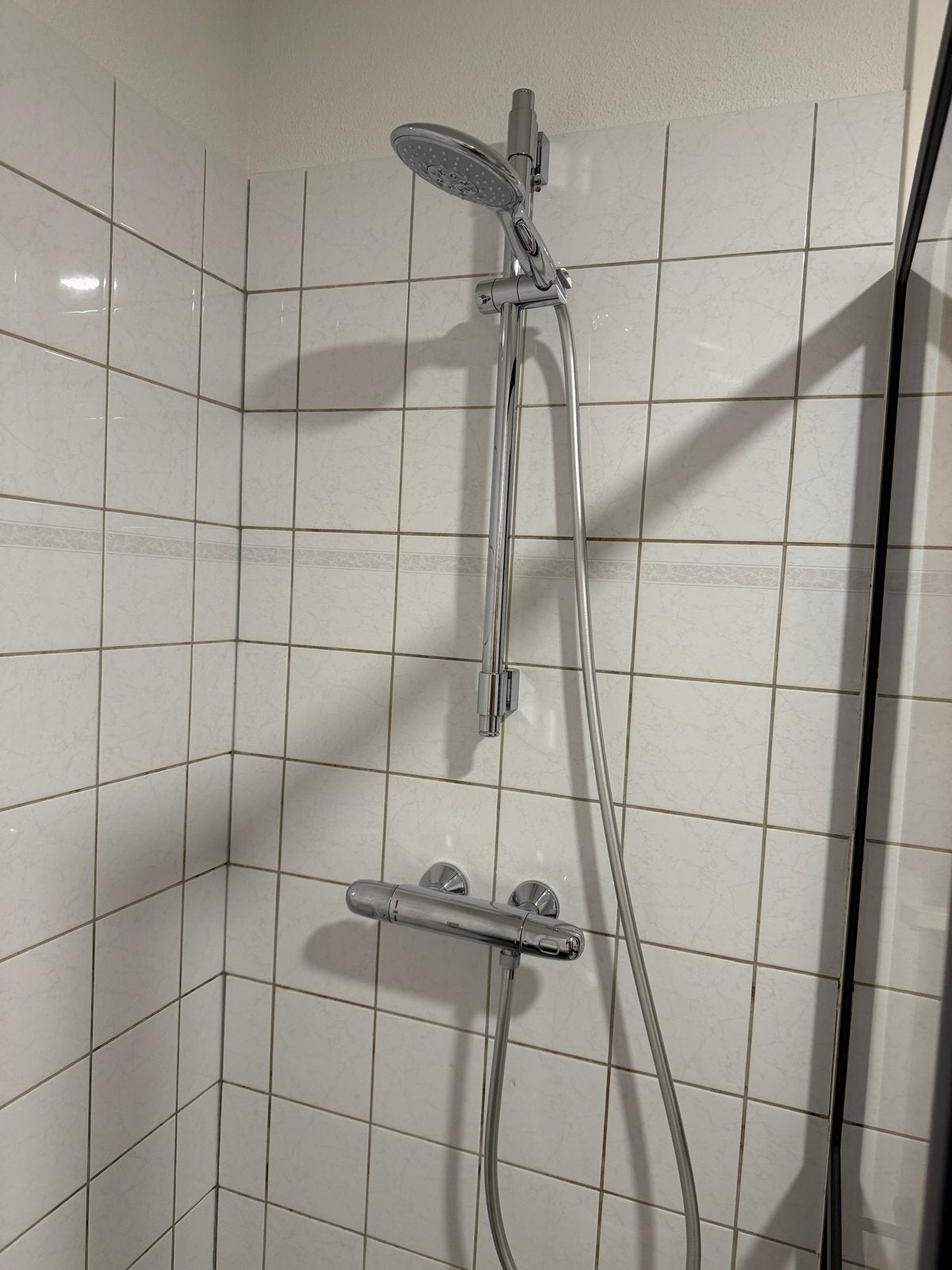 Grohe Doucheset met Kraan en Regendouchekop, Ophalen, Gebruikt, Chroom, Douche