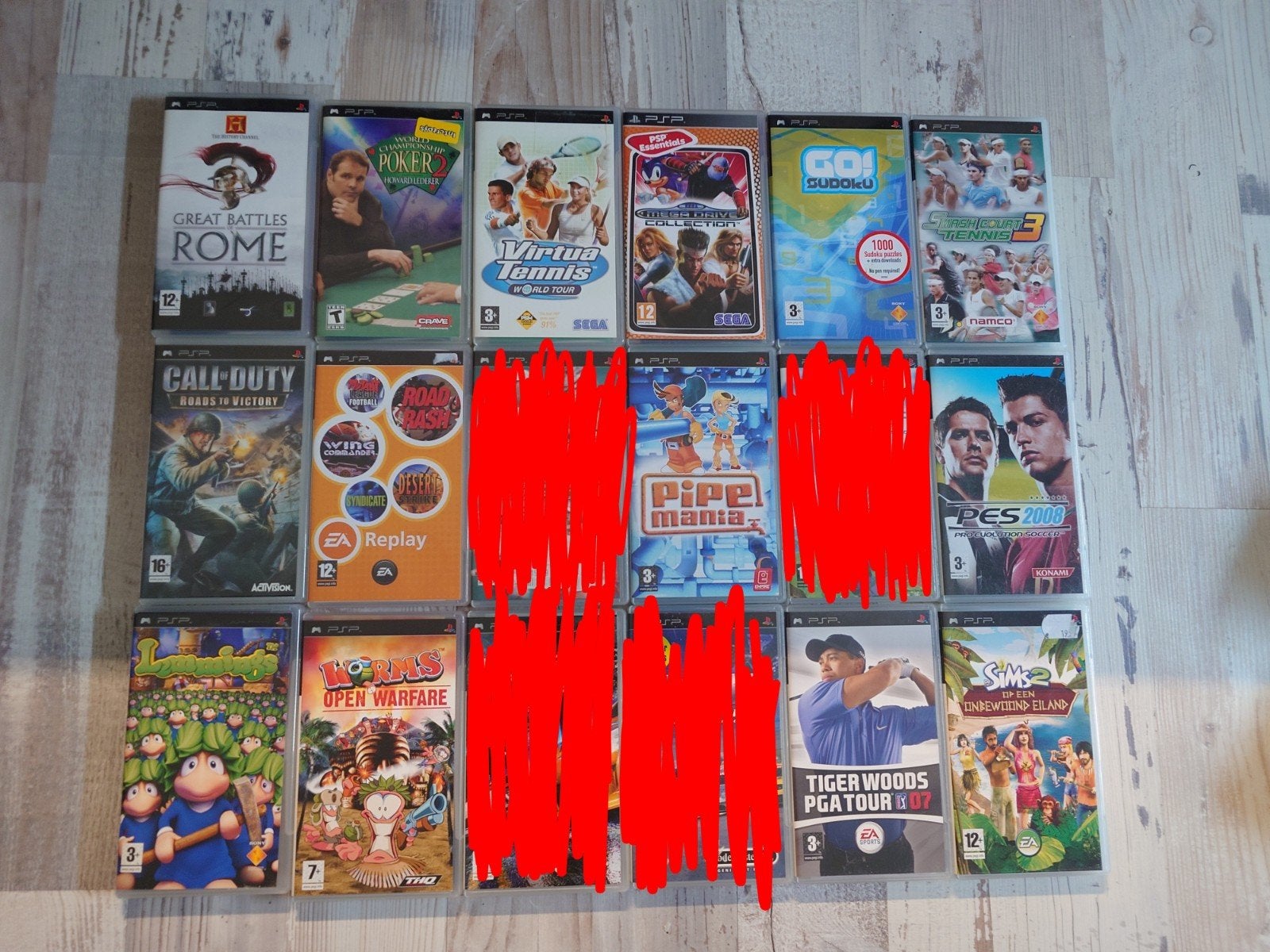 PSP game collectie van 23 spellen, Ophalen, Gebruikt