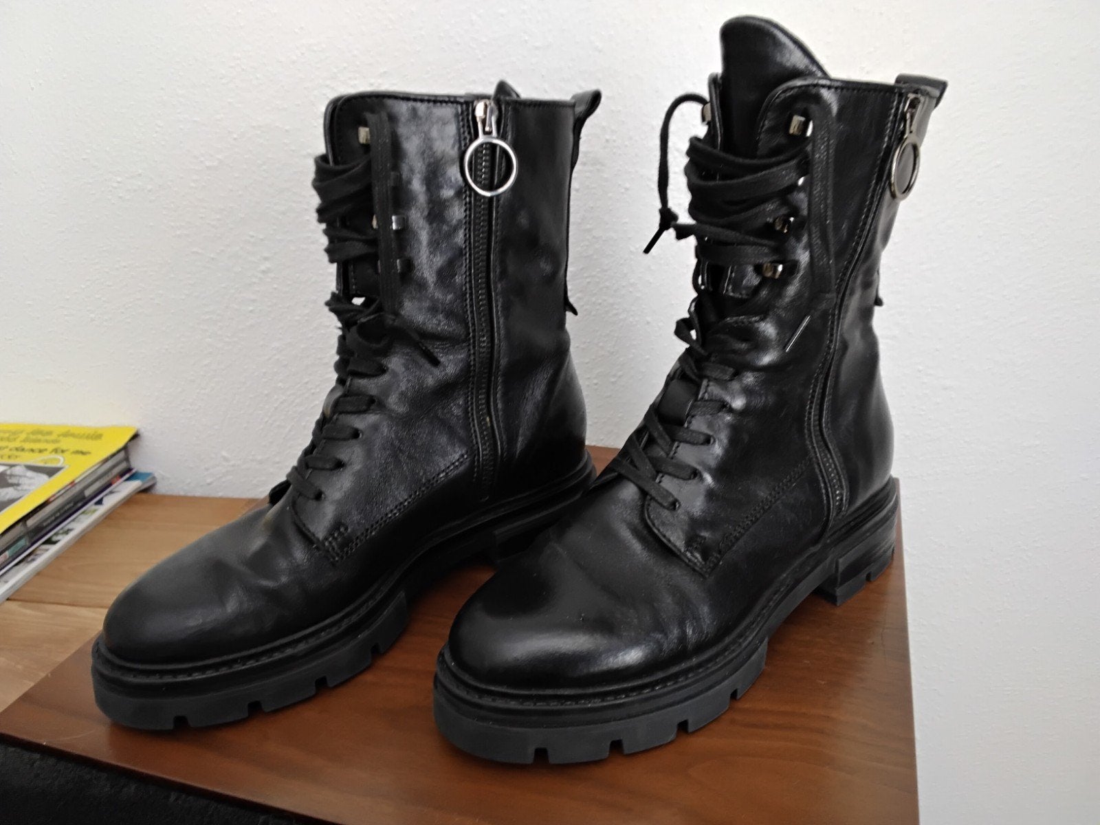 Zwarte Dames bikerboots met rits en veters maat 37, Kleding | Dames, Schoenen, Zwart, Lage of Enkellaarzen, Ophalen of Verzenden