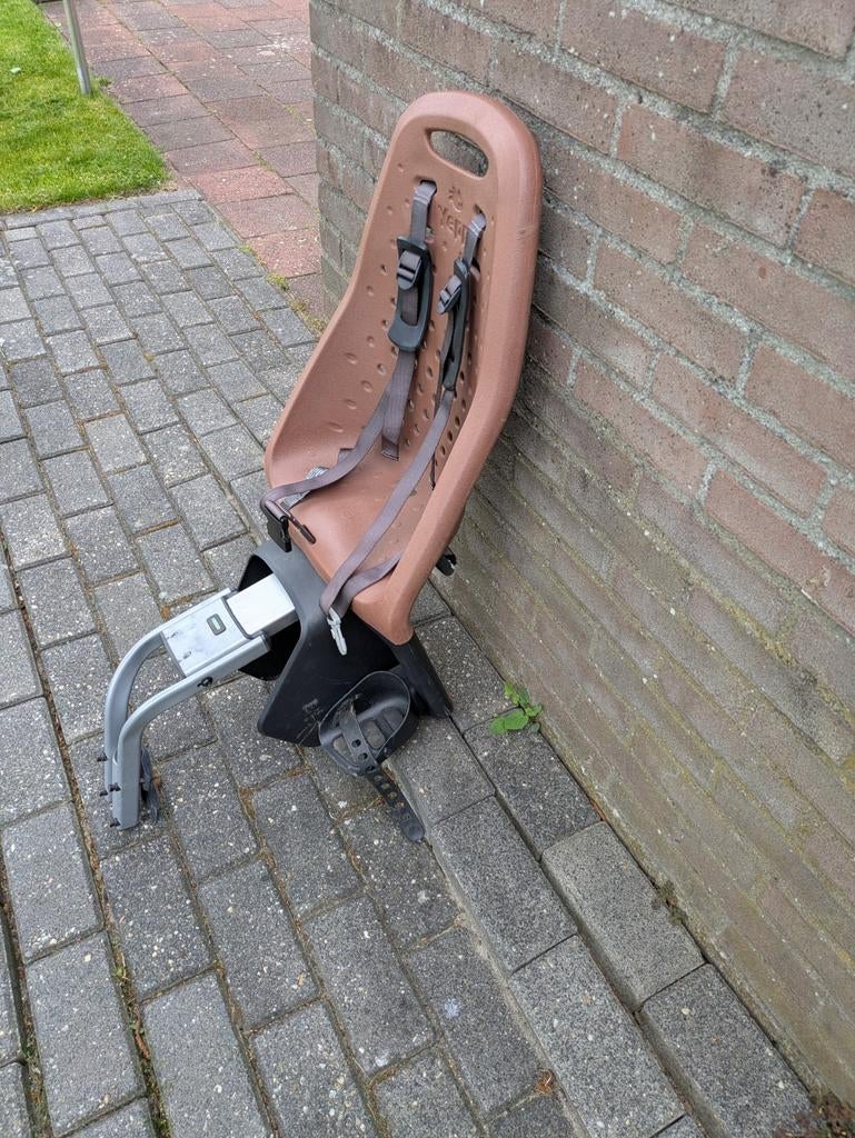 Yepp Maxi Achterzitje Bruin - Comfortabel en Veilig, Fietsen en Brommers, Ophalen, Achterzitje, Yepp, 9 t/m 18 kg