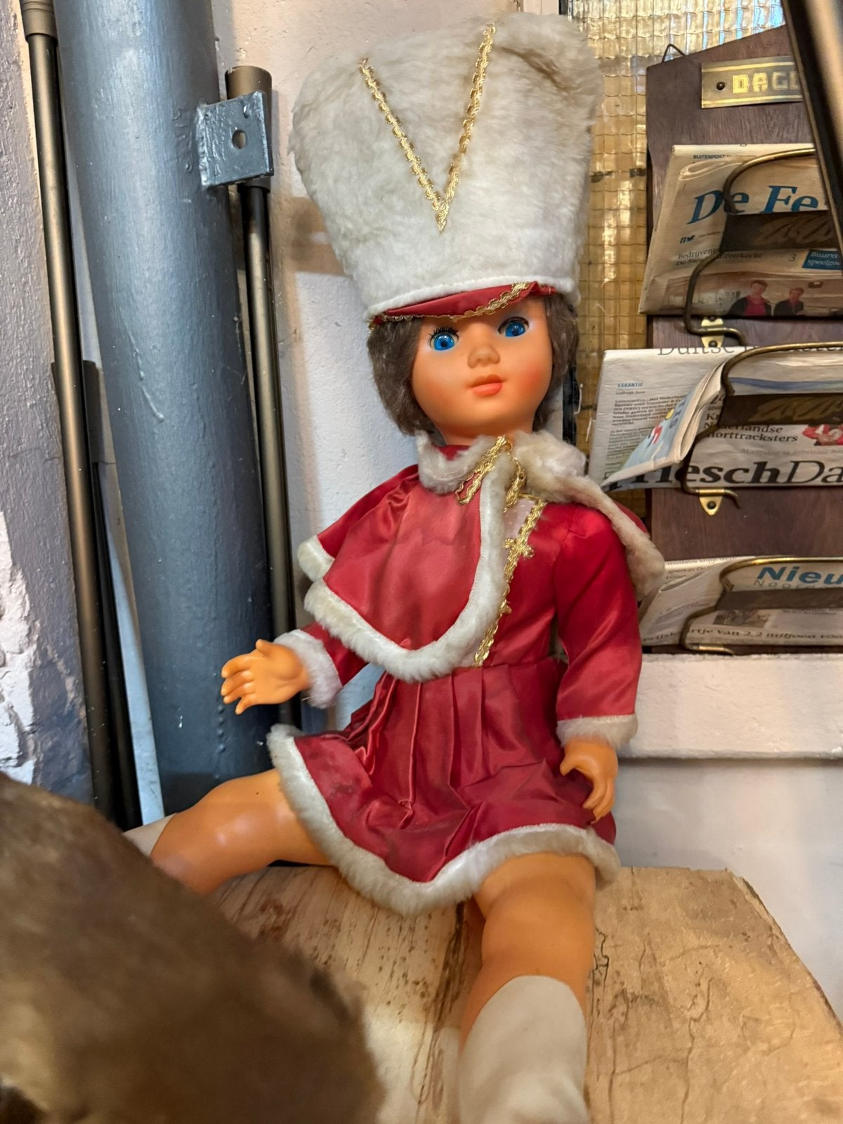 Mooie oude antieke marionetten pop, Verzamelen, Poppen, Ophalen of Verzenden, Gebruikt, Pop