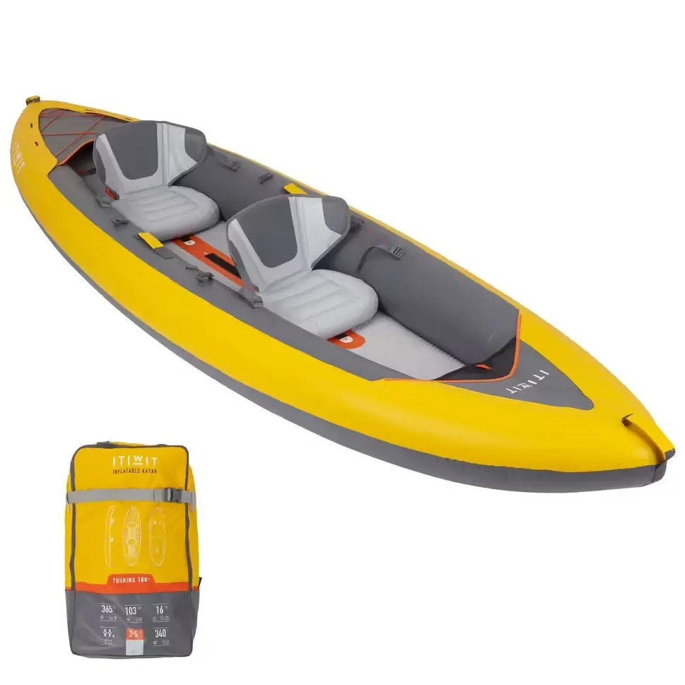 Opblaasbare Kajak voor 2 personen - ITIWIT, Watersport en Boten, Kano's, Ophalen, Kajak, Twee personen, Zo goed als nieuw