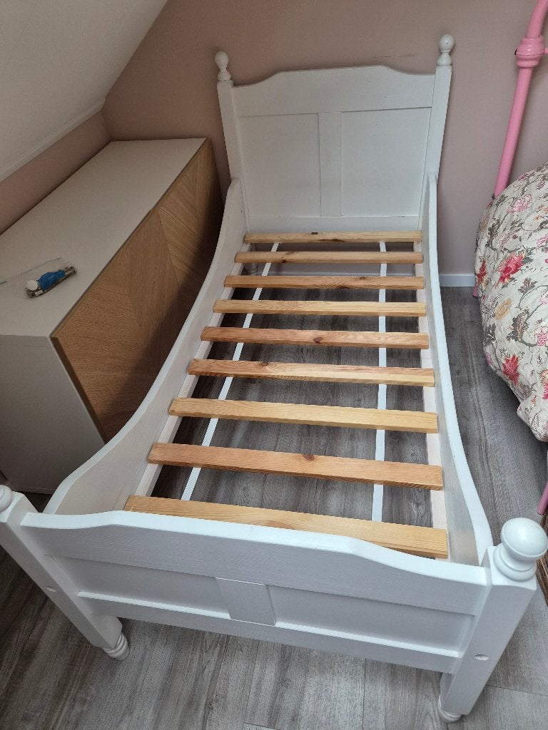 Peuterbed 150x70 cm, Ophalen, Gebruikt, 70 tot 85 cm, 140 tot 160 cm