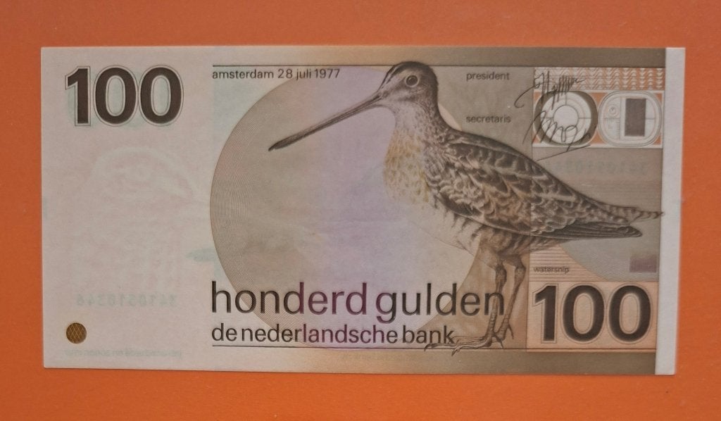 Bankbiljet 100 gulden 1977 Snip, uncirculated, cat. PL104.b, Verzenden, 100 gulden, Los biljet