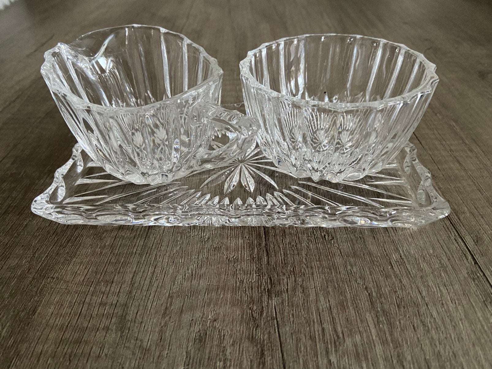 Glazen Melkkannetje met een Suikerpotje, Overige typen, Ophalen of Verzenden, Overige stijlen, Glas