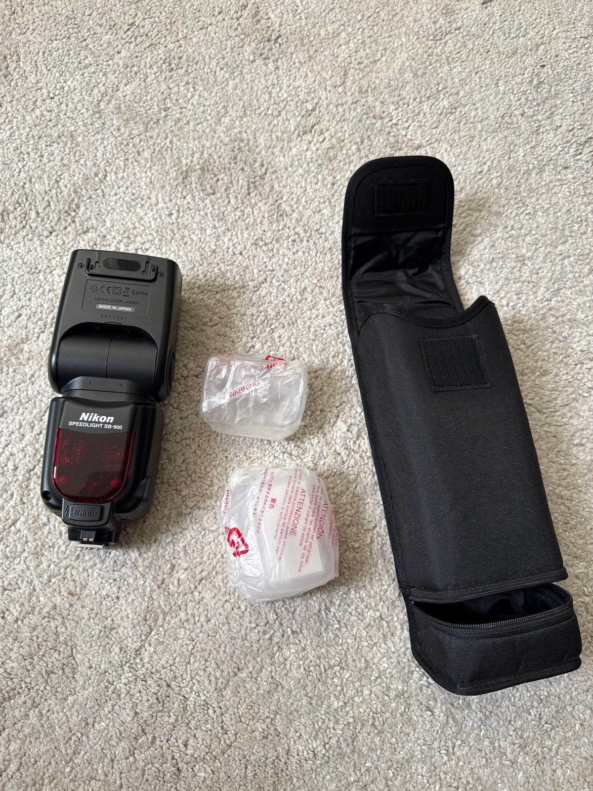 Nikon Speedlight SB-900 flitser met accessoires, Ophalen, Diffuser, Externe flitser, Zo goed als nieuw