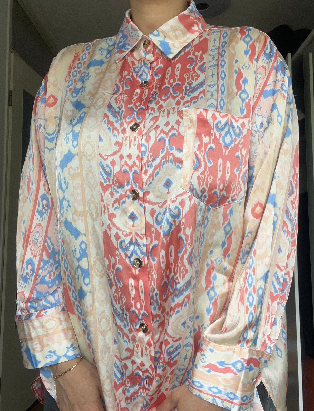 Maat XL luchtige blouse, Ophalen of Verzenden, Zo goed als nieuw, Maat 46/48 (XL) of groter, Beige