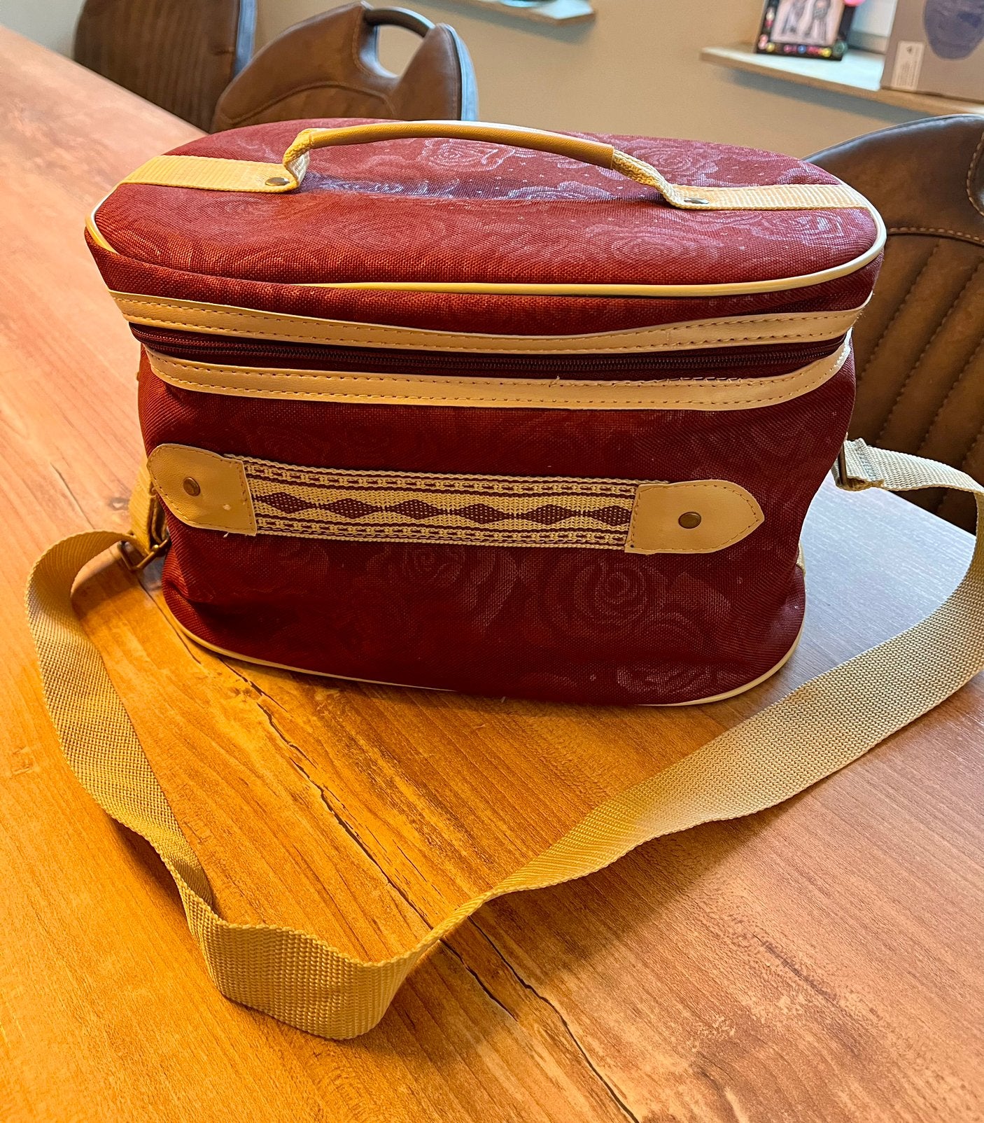 Grote stoffen beautycase, Sieraden, Tassen en Uiterlijk, Beautycases, Ophalen of Verzenden, Zo goed als nieuw