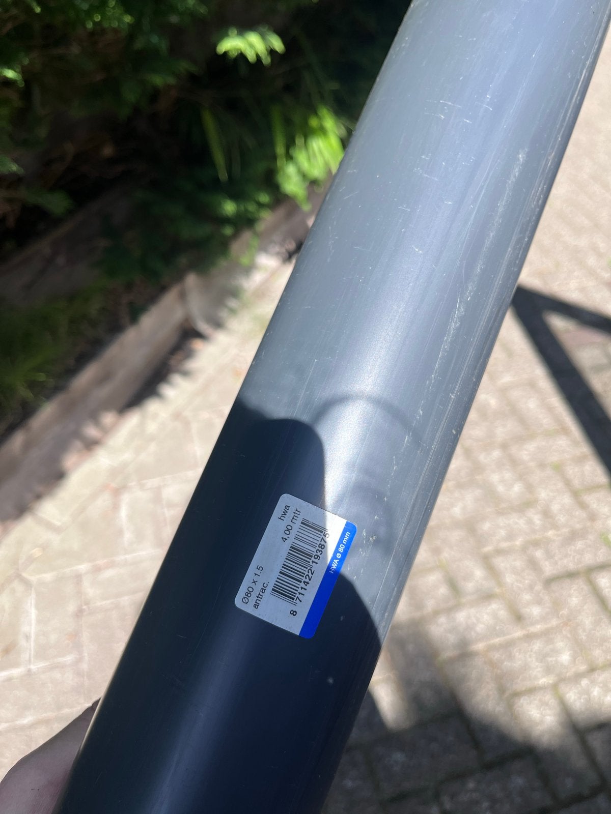 6 meter regenpijp HWA antraciet (4m + 2m), Pvc, 6 meter of meer, Nieuw, Ophalen of Verzenden