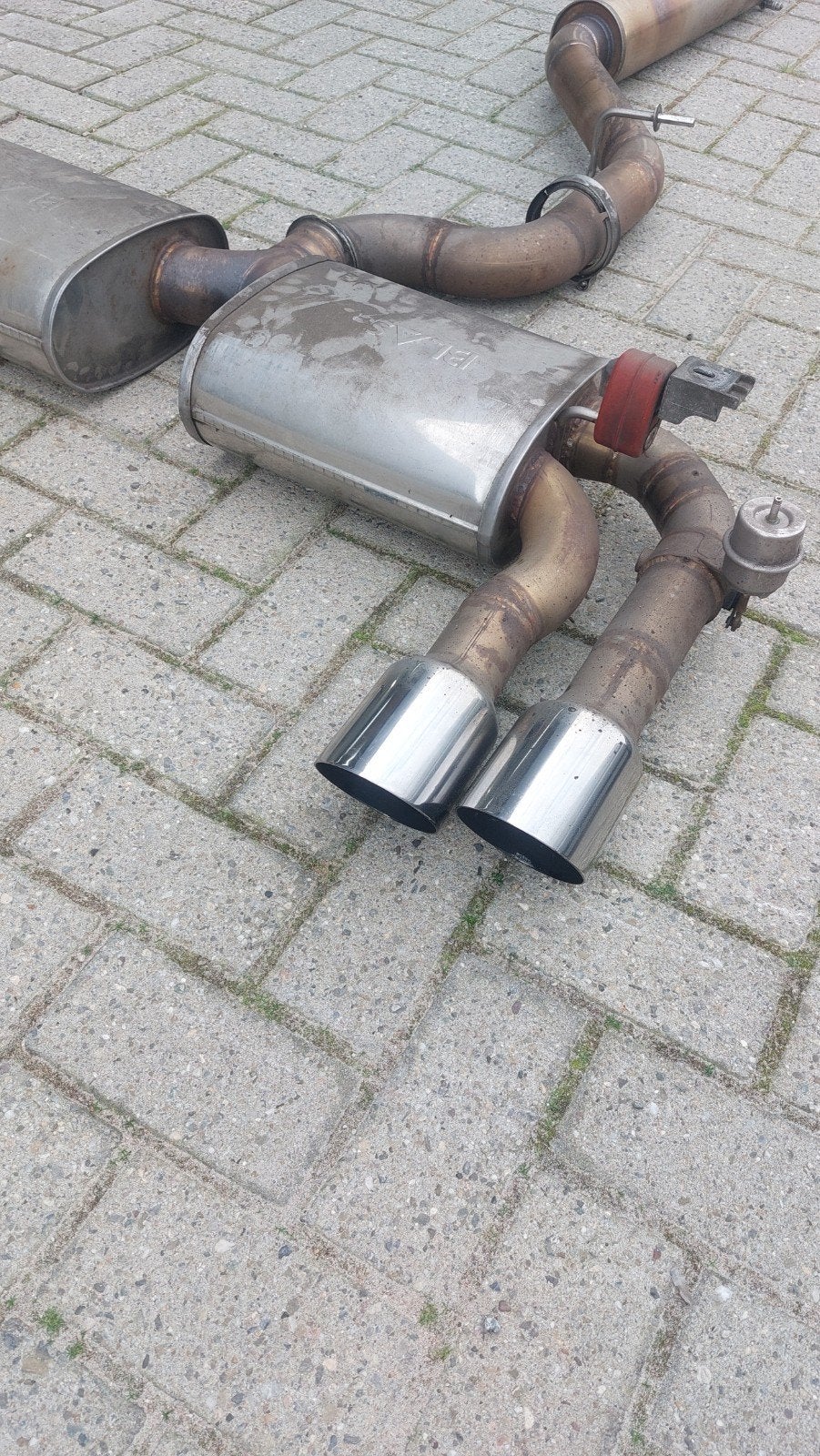uitlaat kompleet audi s3 8v downpipe midden eind demper, Ophalen of Verzenden, Gebruikt