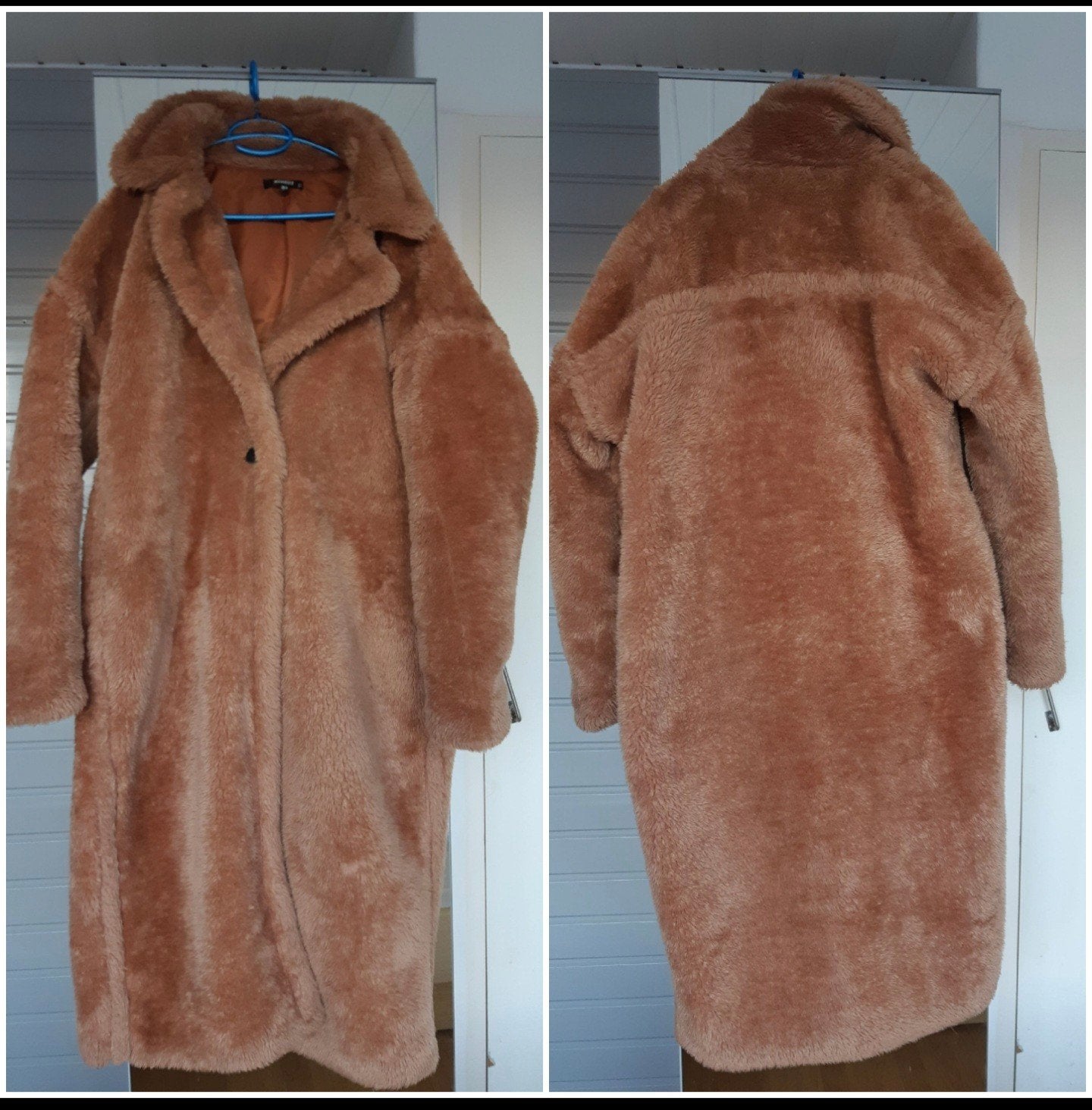 Lange teddy jas in maat 42, Ophalen of Verzenden