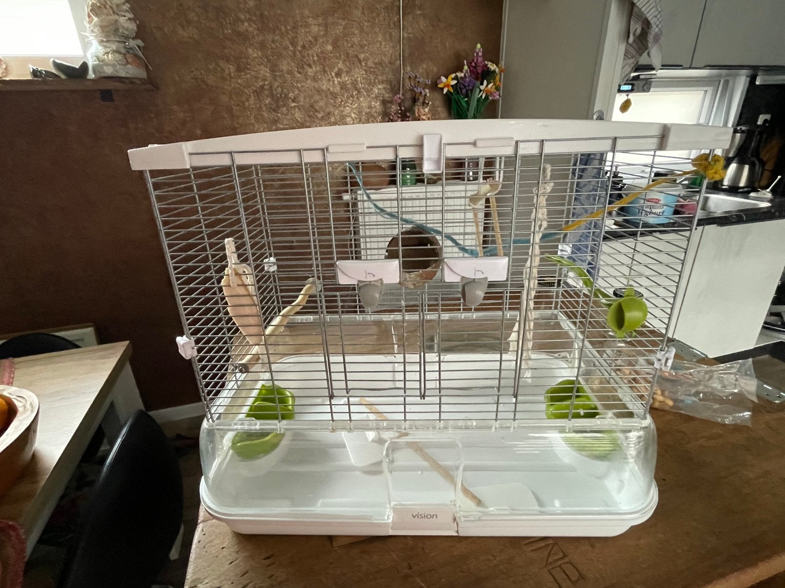 Mooie vogel vogelkooi, Ophalen of Verzenden, Gebruikt, Metaal, Vogelkooi