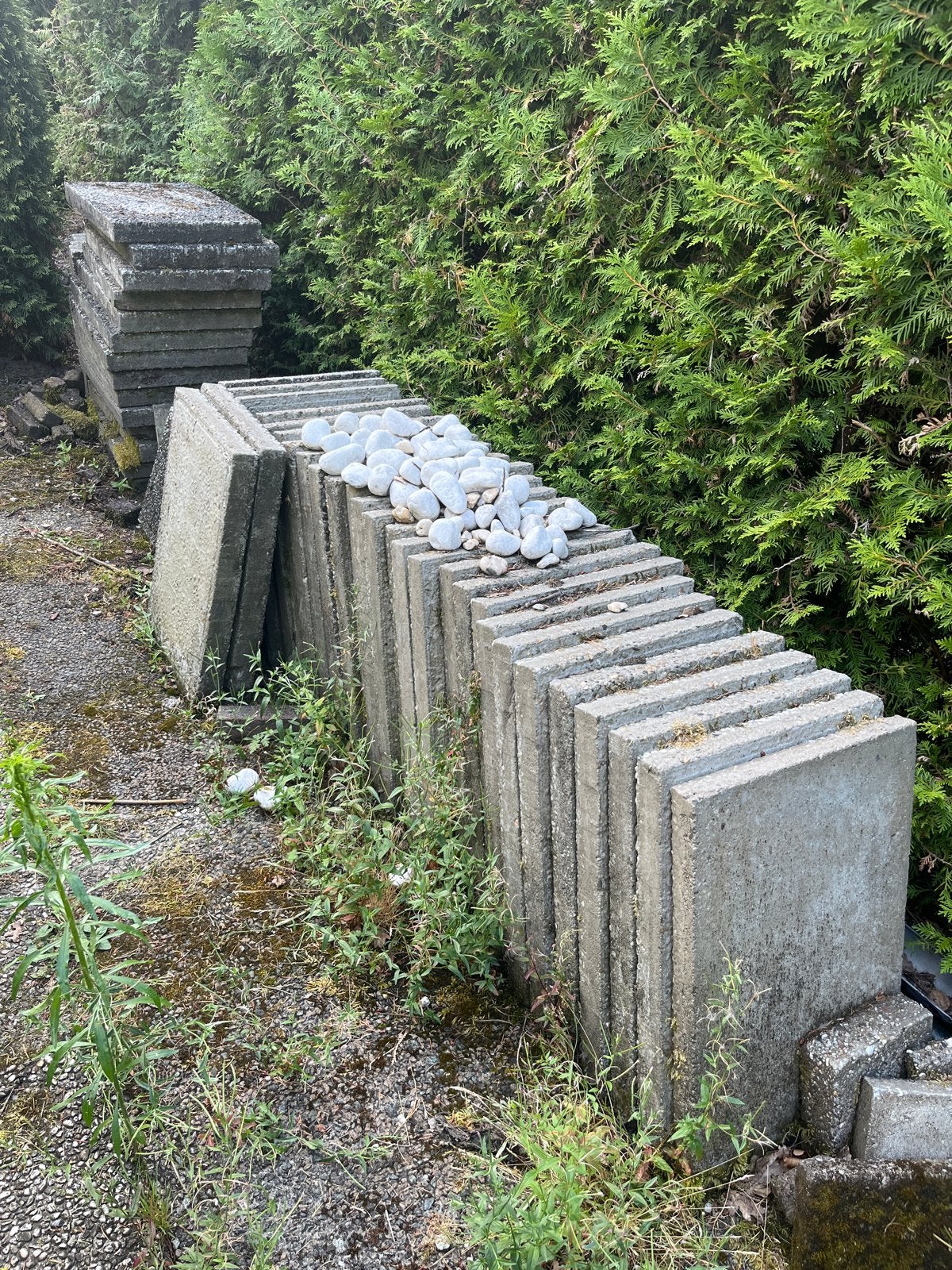 Gebruikte grindtegels voor tuin of terras, Ophalen, Gebruikt, Grind, Terrastegels