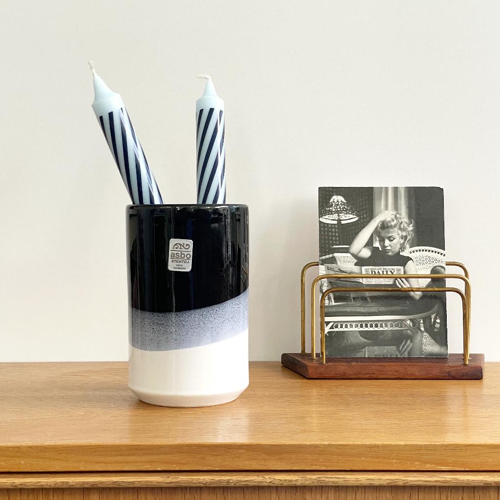 Asbo Stentoj Denmark Mid Century VAAS vintage Deens Design, Overige kleuren, Aardewerk of Porselein, Ophalen of Verzenden, Zo goed als nieuw