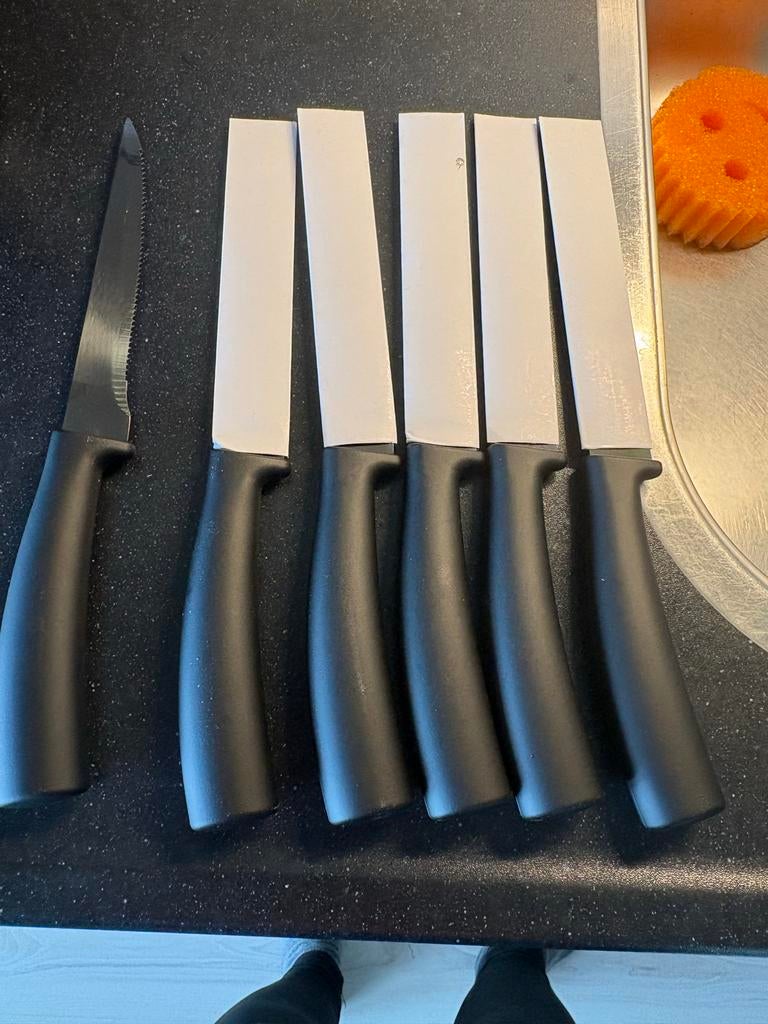 Nieuwe Berlinger Haus Steakmessen Set - Zwart, Nieuw, Ophalen of Verzenden, Rvs of Chroom, Vaatwasserbestendig