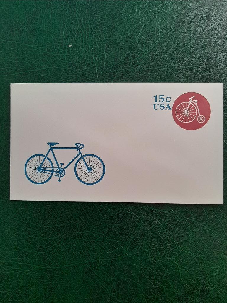 Amerika USA brief met afbeelding fiets, Verzenden, Envelop