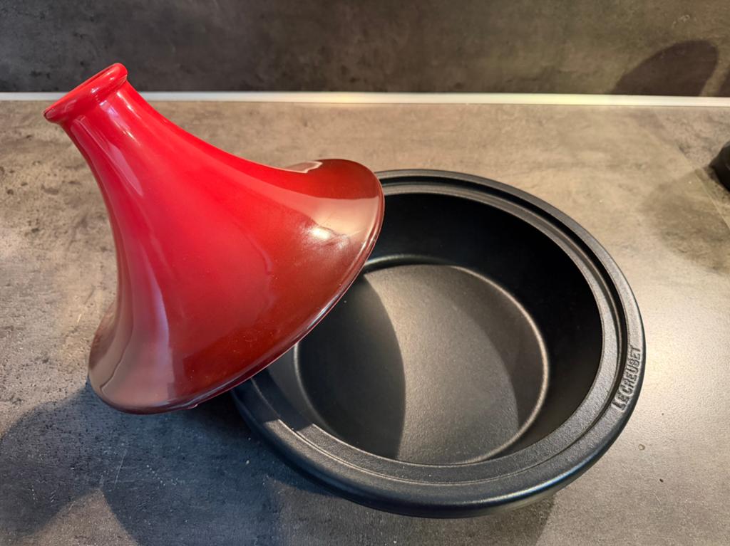 Creuset set 4 pers inclusief tajine, Ophalen, Zo goed als nieuw, Overige materialen, Pannenset