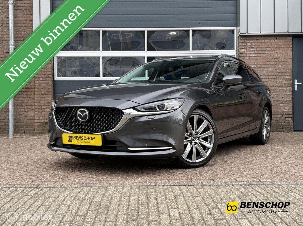 Mazda 6 Sportbreak 2.5 SkyActiv-G 194 Luxury Schuifdak Navi, 4 cilinders, 6 sportbreak, 1451 kg, Leder