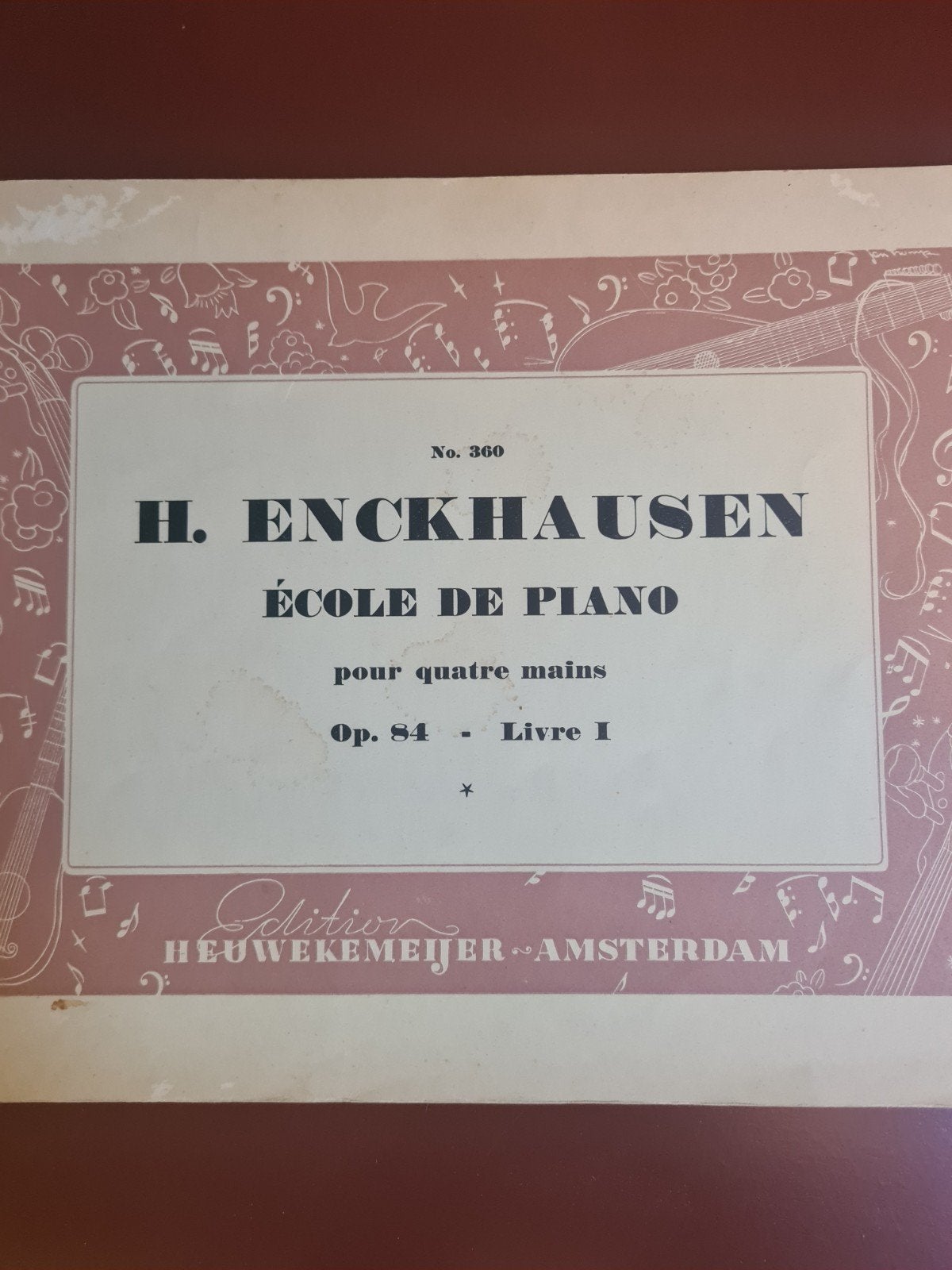 H. Enckhausen - École de Piano pour quatre mains Op. 84, Gebruikt, Klassiek, Les of Cursus, Ophalen of Verzenden